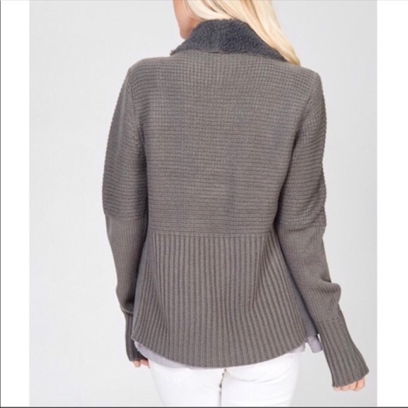 NEW! FAUX FUR CARDIGAN - Picture 3 of 3